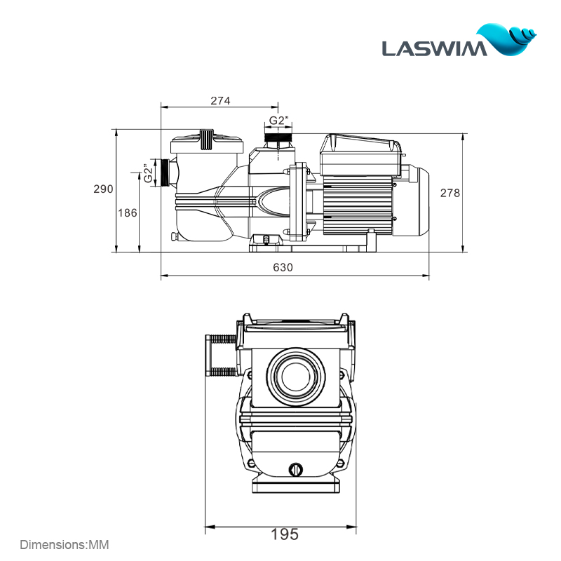 LASWIM FACTORY PRICE VARIABLE SPEED SWIMMING POOL PUMP FOR INGROUND POOLS, IPX5