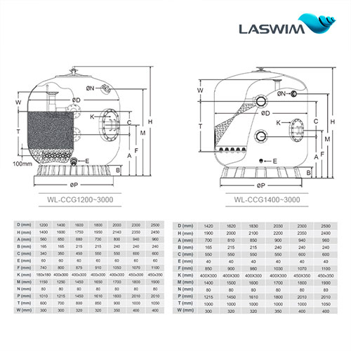 LASWIM China Factory Prices Custom ODM/OEM COMMERCIAL HI-RATE SAND FILTERS