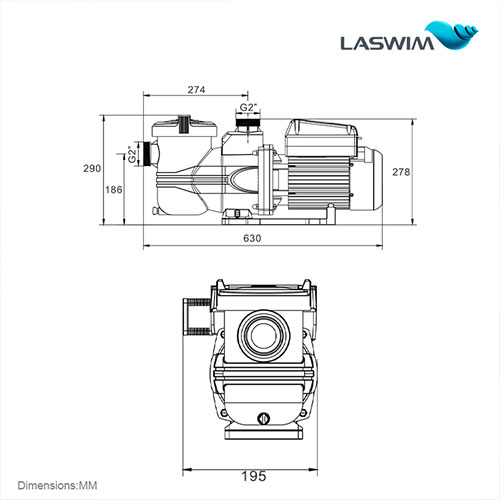 LASWIM FACTORY PRICE VARIABLE SPEED SWIMMING POOL PUMP FOR INGROUND POOLS, IPX5