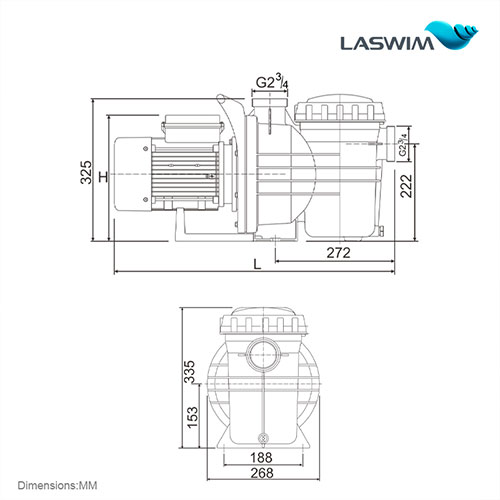 Laswim 2023 New Arrival Single Speed Powerful Pool Pumps For Inground Pools