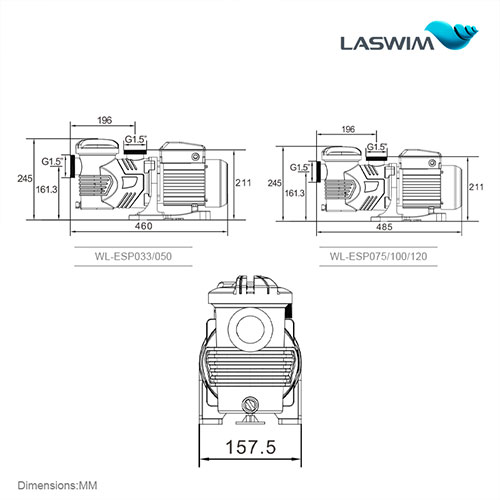 Laswim New Arrival Factory Price Powerful Single Speed Pool Pumps For Inground Pools, OEM/ODM